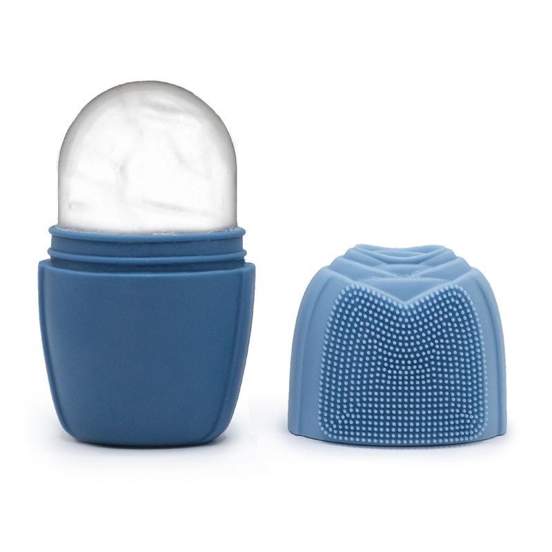 Rouleau de Visage en Silicone avec Glace - rouleau - Bleu