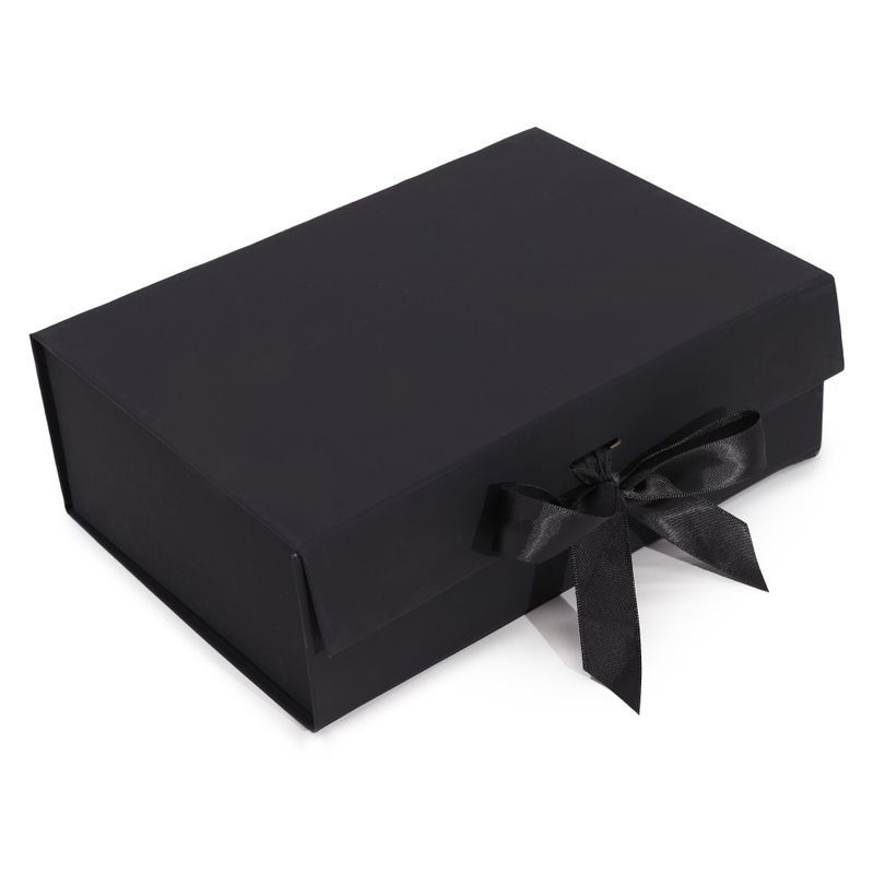 Boîte Cadeau Plate - Grande (28.2x20.2x9.2cm) - Noire