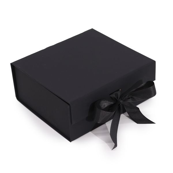 Boîte Cadeau Plate - Rectangulaire Moyen (20x18.2x8cm) - Noir