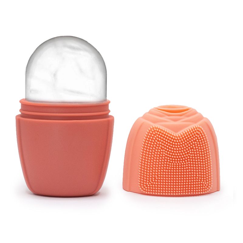 Rouleau de Visage en Silicone avec Glace - rouleau - Orange