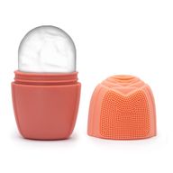 Rouleau de Visage en Silicone avec Glace - rouleau - Orange