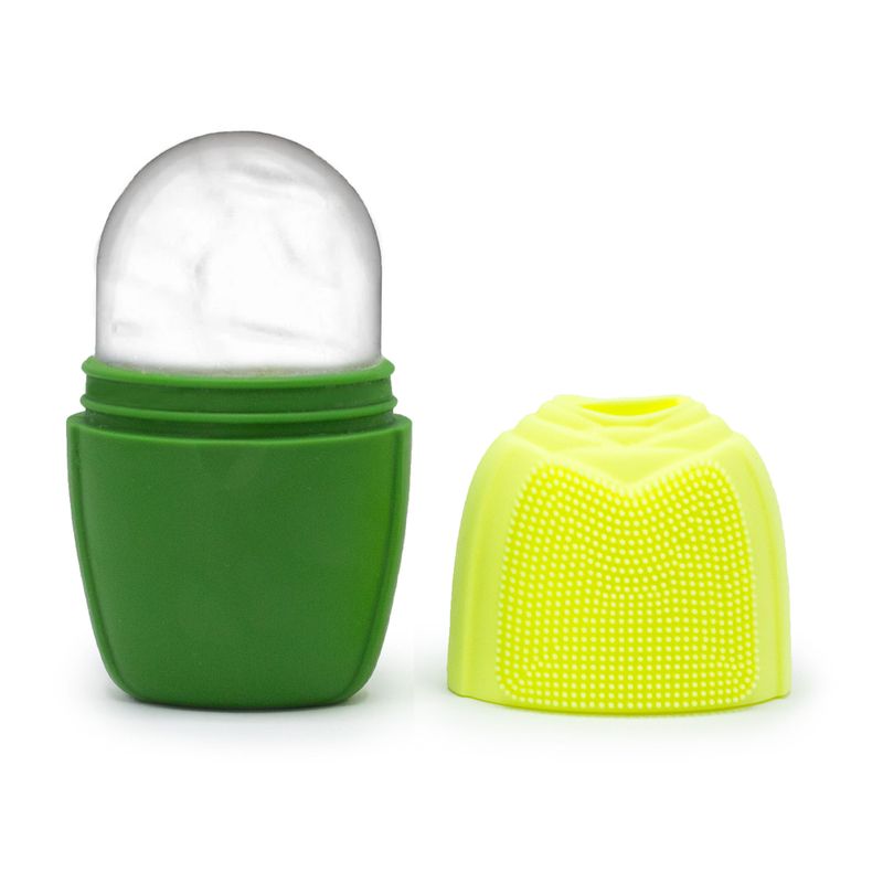 Rouleau de Visage en Silicone avec Glace - rouleau - vert