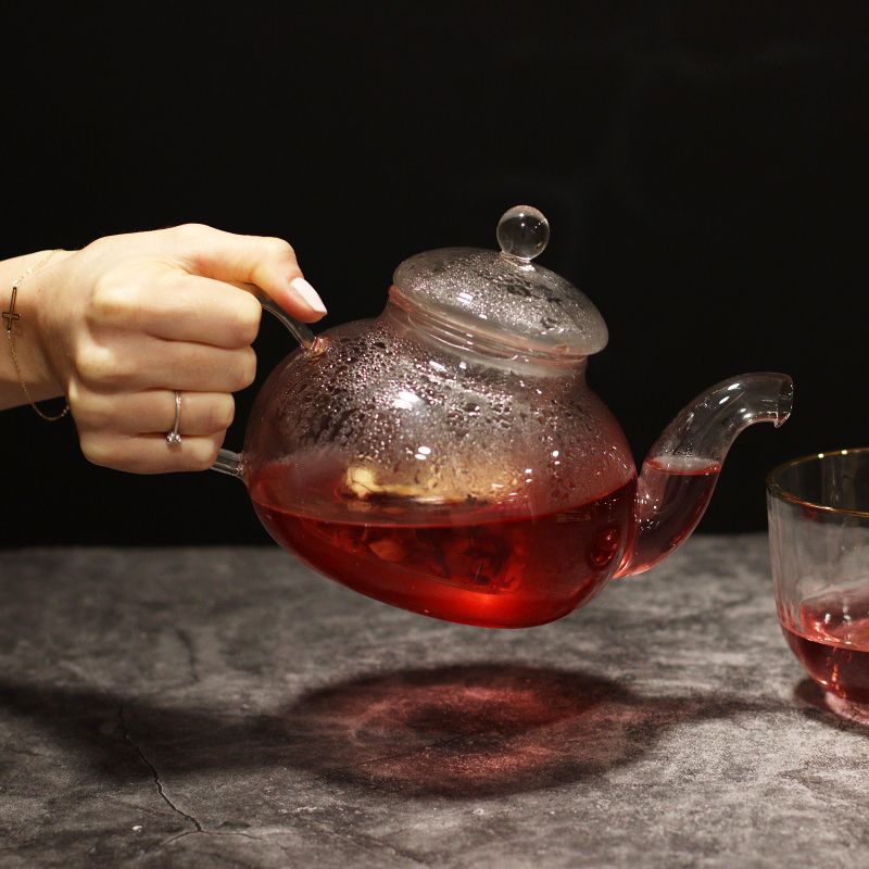 Théière en verre avec infuseur - Perle Ronde - 800 ml