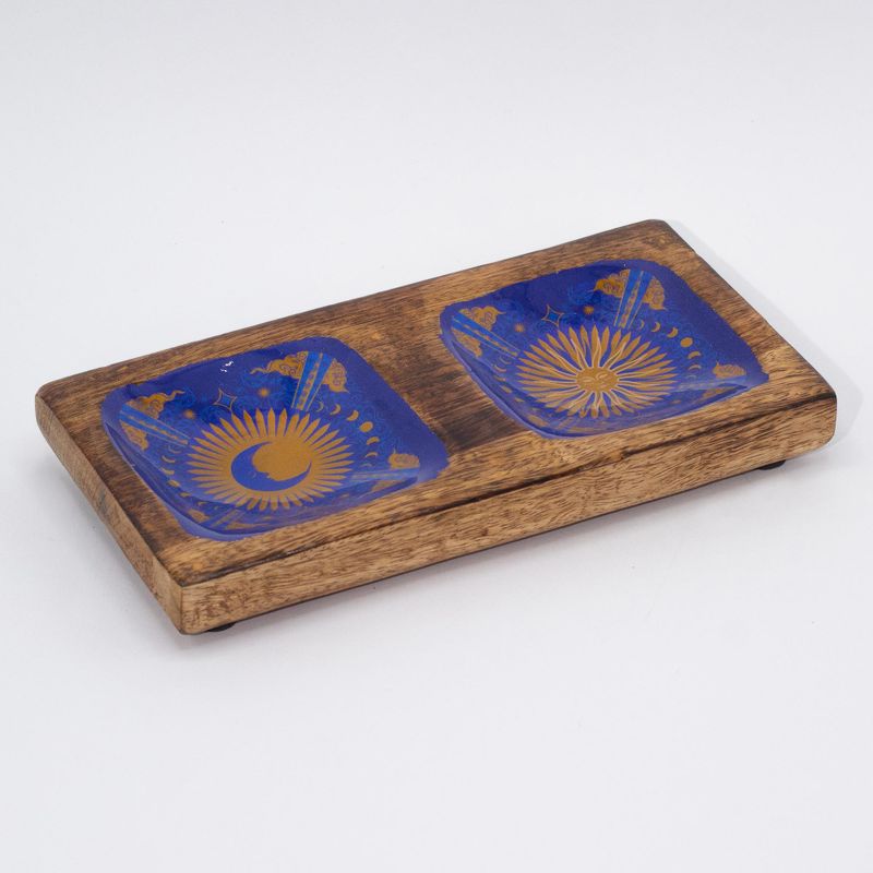 Double Plateau à Bijoux 20x10x2,5cm - HOP HARE - Soleil et Lune