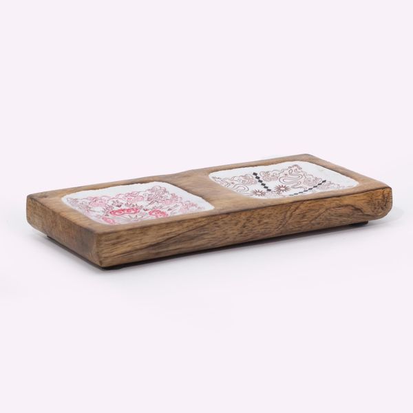 Double Plateau à Bijoux 20x10x2,5cm - HOP HARE - Cupidon et Lion