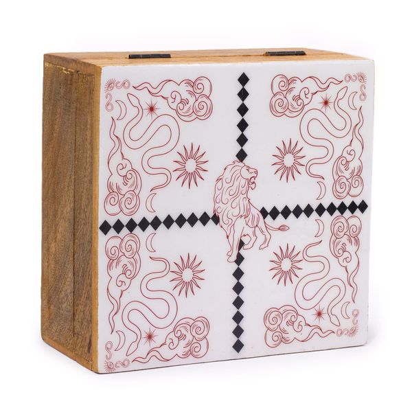 Grande Boîte Carrée 15x17,5x8cm - HOP HARE - Lion et Serpent
