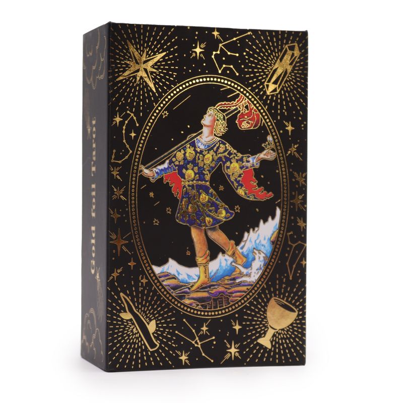 Tarot Doré avec Feuilles d'Or – Que la Magie Commence – Coffret Cadeau