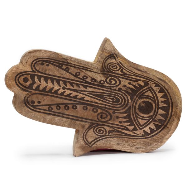 Plateau Long 30x20,5x2,5 cm - Hamsa Noir