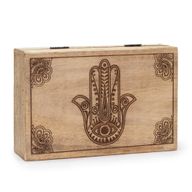 Boîte Rectangulaire Grande 21,5x14x6,3 cm - Hamsa Noir