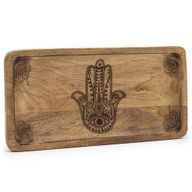 Plateau Long 30x15x2,5 cm - Hamsa Noir