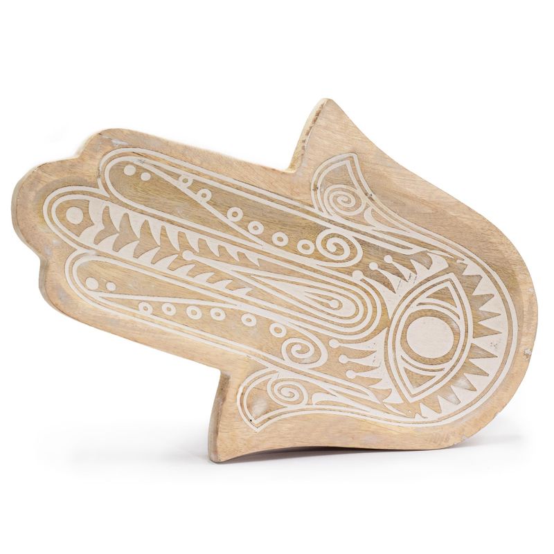 Plateau Long 30x20,5x2,5 cm - Hamsa Blanc