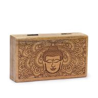 Boîte rectangulaire Moyenne 17x10x4,2 cm - Visage de Bouddha Noir