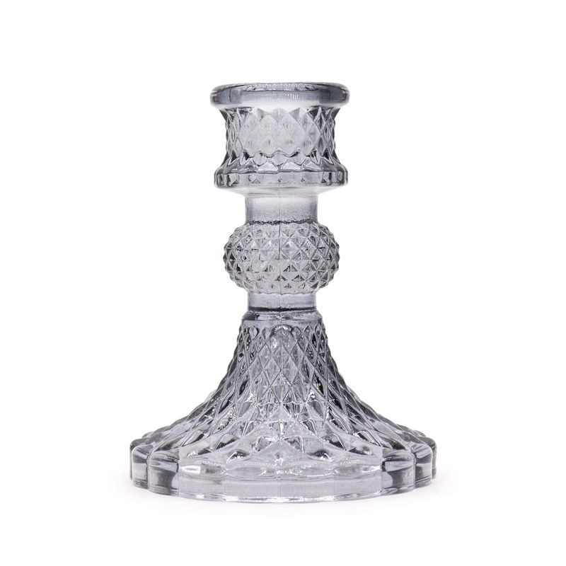 Porte-bougie vintage pour dîner - Gris minuit