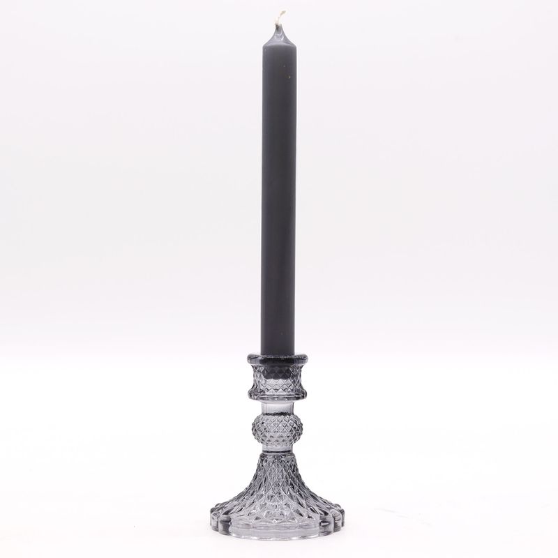 Porte-bougie vintage pour dîner - Gris minuit