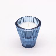 Porte-bougie réversible pour dîner - Bleu royal