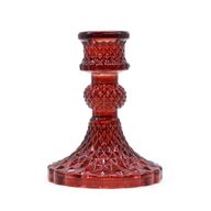 Porte-bougie vintage pour dîner - Rouge vampire
