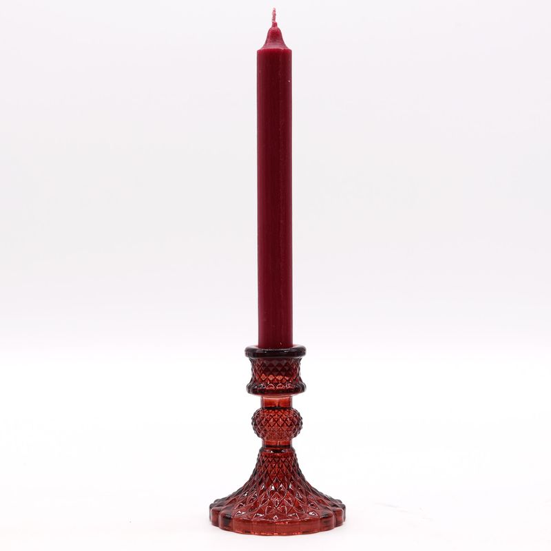 Porte-bougie vintage pour dîner - Rouge vampire