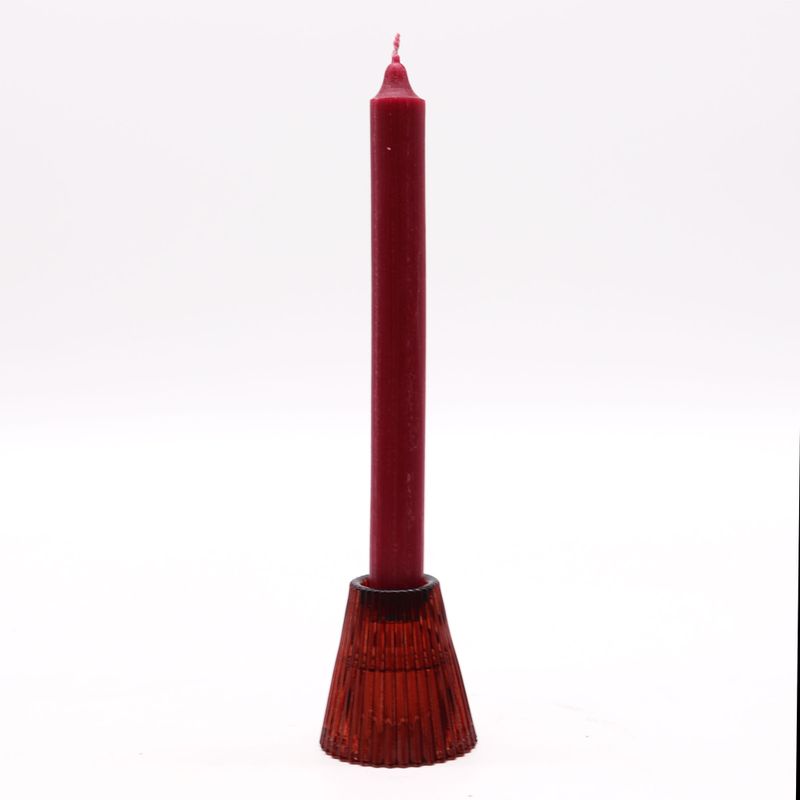 Porte-bougie réversible  pour dîner - Rouge vampire