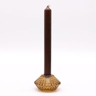 Porte-bougie réversible  en forme de fleur - ambre antique
