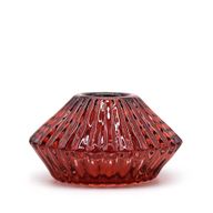 Porte-bougie réversible en forme de fleur - Rouge vampire