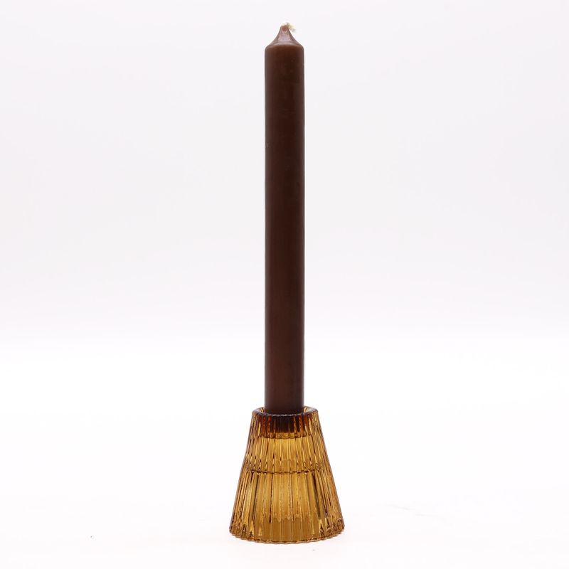 Porte-bougie réversible pour dîner - Ambre antique