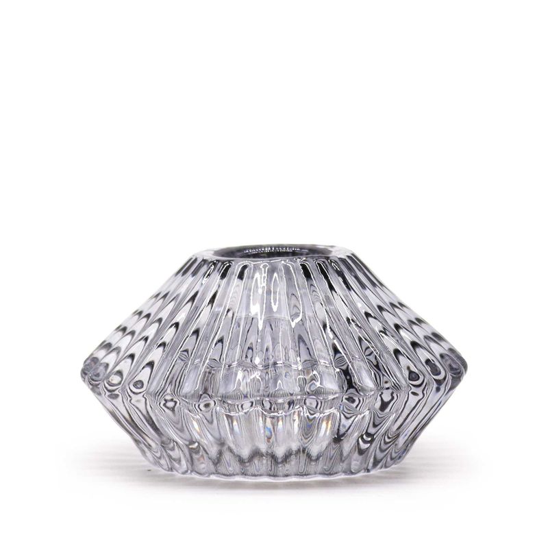 Porte-bougie réversible en forme de fleur - Gris minuit