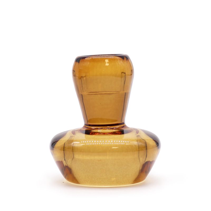 Porte-bougie réversible en forme de champignon - ambre