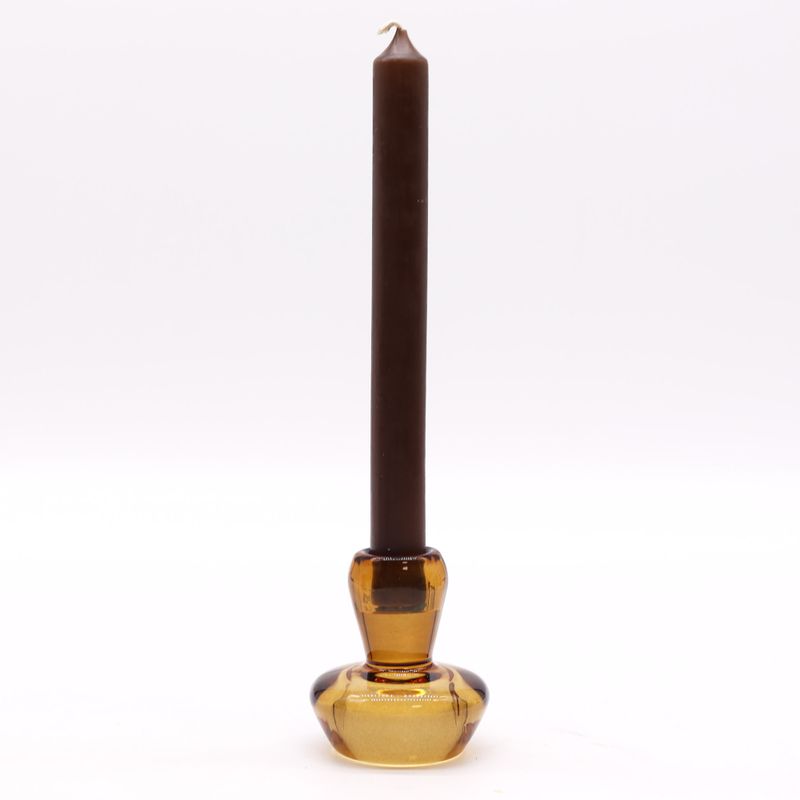 Porte-bougie réversible en forme de champignon - ambre