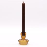 Porte-bougie réversible en forme de champignon - ambre