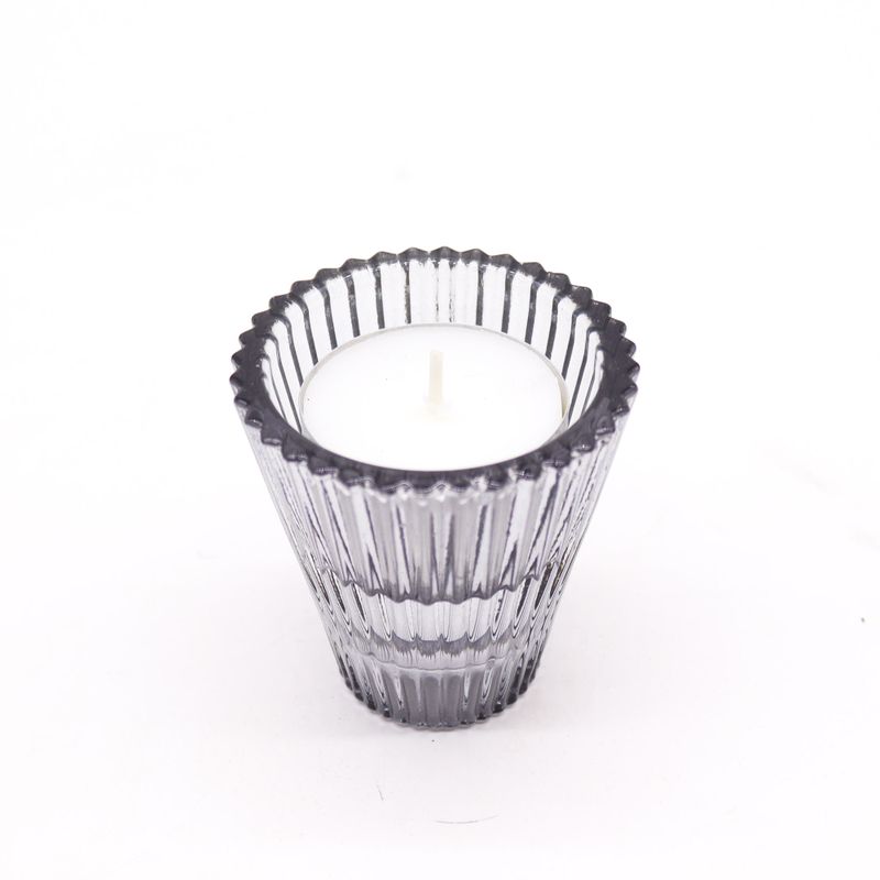 Porte-bougie réversible pour dîner - Gris minuit
