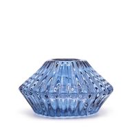 Porte-bougie réversible en forme de fleur - bleu