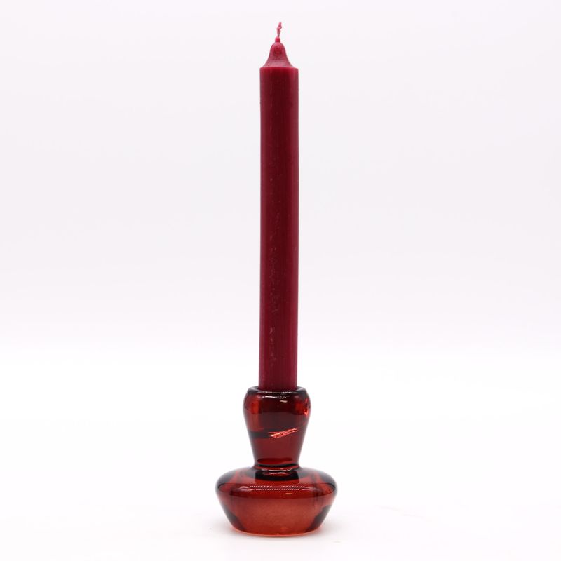 Porte-bougie réversible en forme de champignon - Rouge vampire