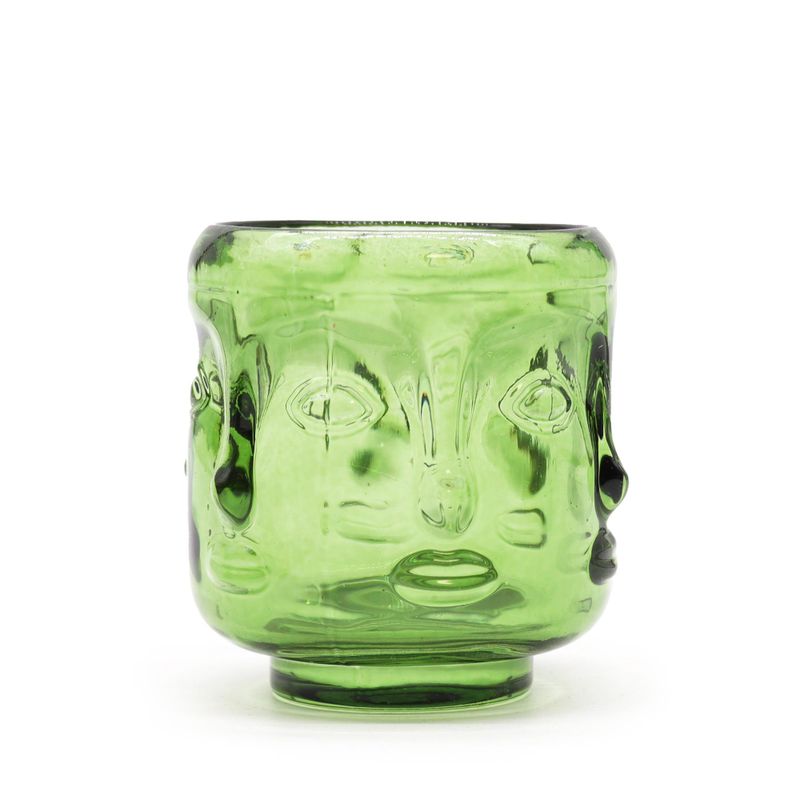 Pot à bougie Visages de Bouddha - Jade jardin