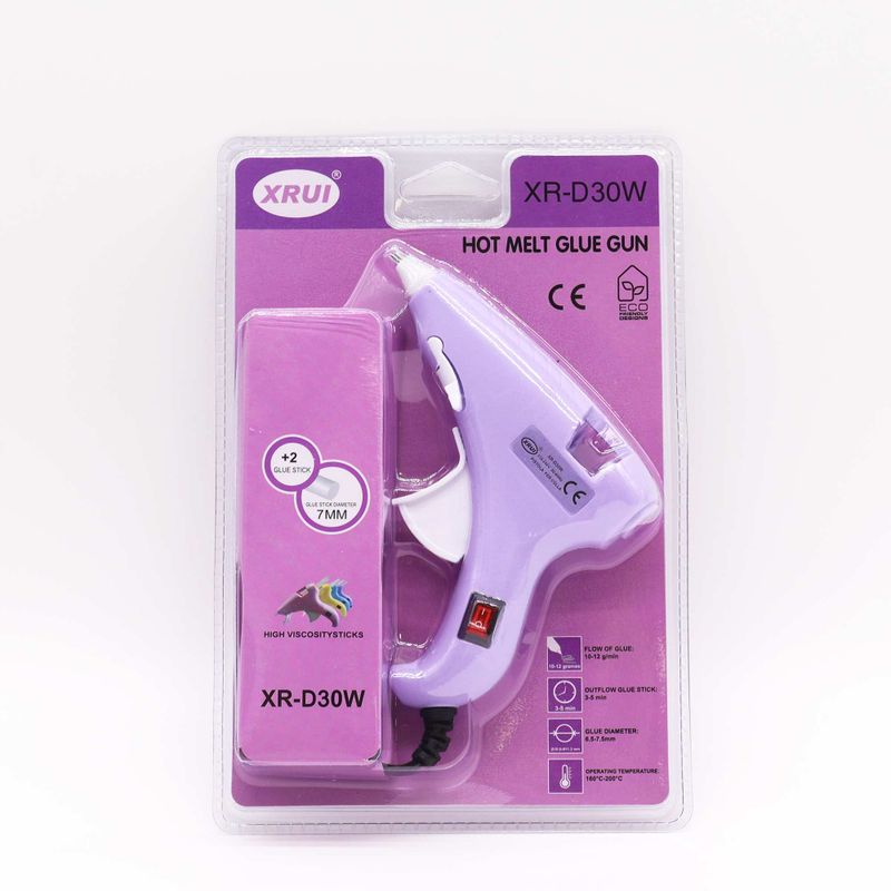 Pistolet à colle chaude mini Xrui 30W Hobby (prise EU) - pour bâtons de 7mm