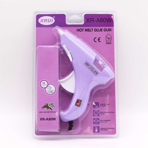 Pistolet à colle chaude Xrui 80W Hobby (prise EU) - pour bâtons de 11mm
