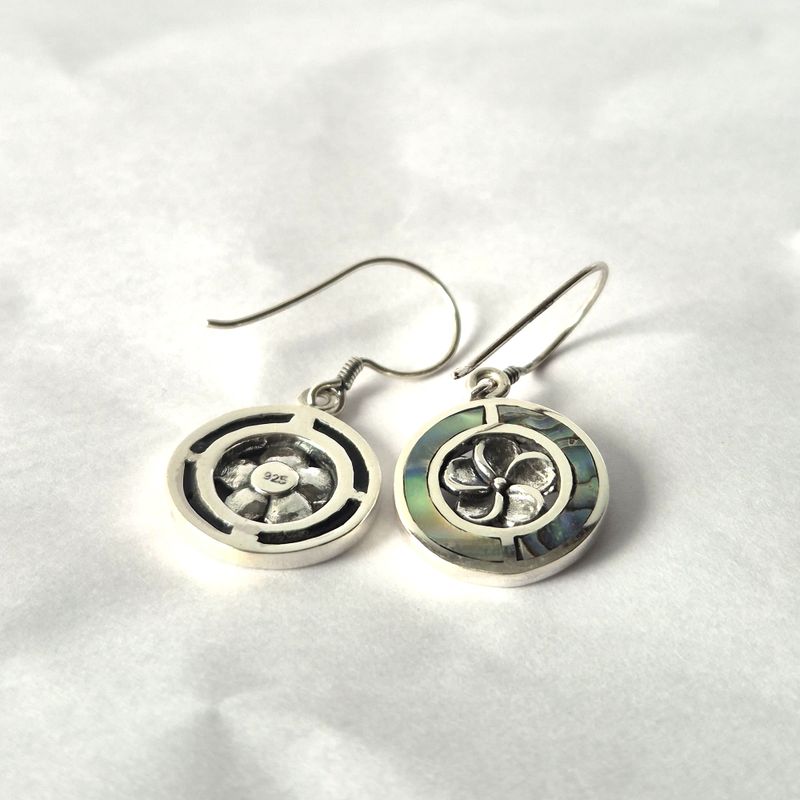 Boucles d’oreilles Coquillage & Argent - Frangipanier - Abalone