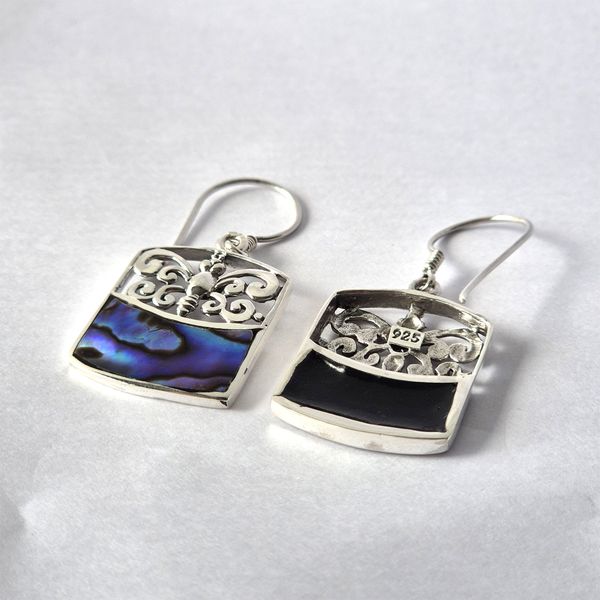 Boucles d’oreilles Coquillage & Argent - Libellule - Abalone