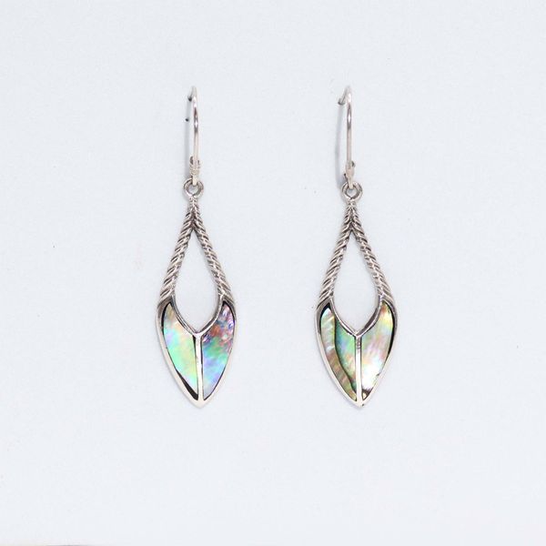 Boucles d’oreilles Coquillage & Argent - Gouttes Lance - Abalone