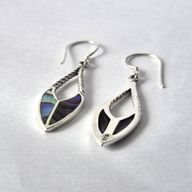Boucles d’oreilles Coquillage & Argent - Gouttes Lance - Abalone