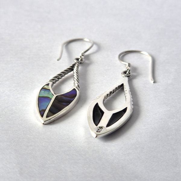 Boucles d’oreilles Coquillage & Argent - Gouttes Lance - Abalone