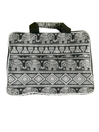 Sac Doublé pour Ordinateur Portable (motif éléphants) - 33 x 24 x 3 cm