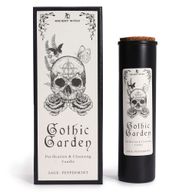 Gothic Garden bougie rituelle de sorcière ancienne et boîte cadeau assortie, vue de face