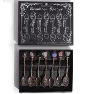 Set de 7 Cuillères Sorcières en Cristal et Pierre Précieuse Bronze