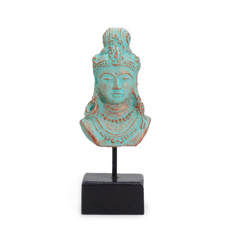 Princesse Java Porte-Bonheur sur Socle - Cuivre Vert