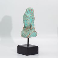 Princesse Java Porte-Bonheur sur Socle - Cuivre Vert