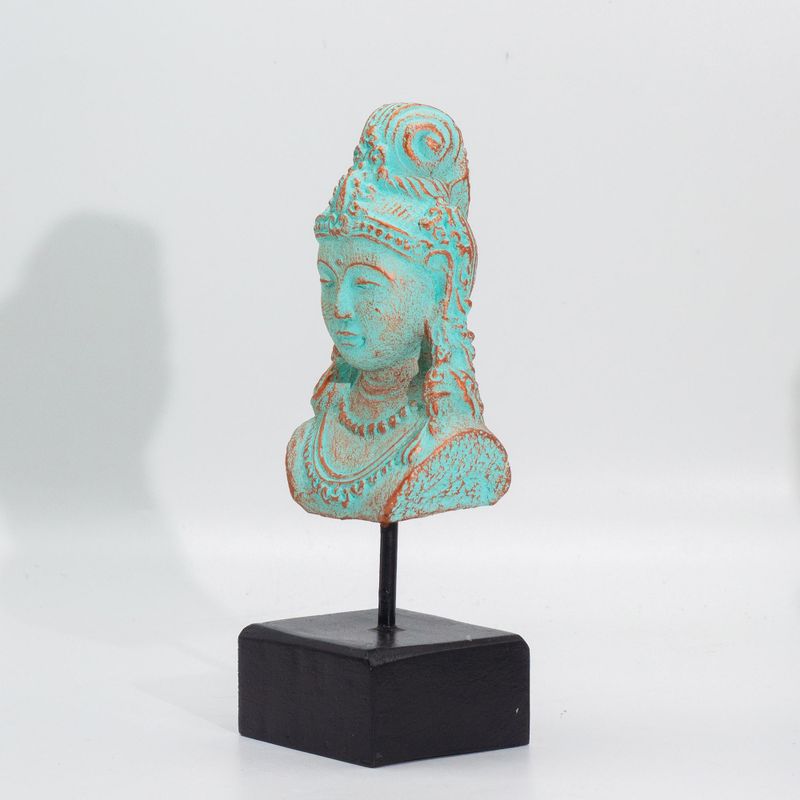 Princesse Java Porte-Bonheur sur Socle - Cuivre Vert