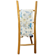 Nomad Sari  Paréo - Blanc, Bleu & Œil Porte-Bonheur Doré