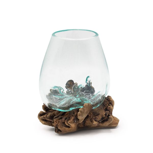 Verre en fusion sur bois parasite rare - Modèle Moyen