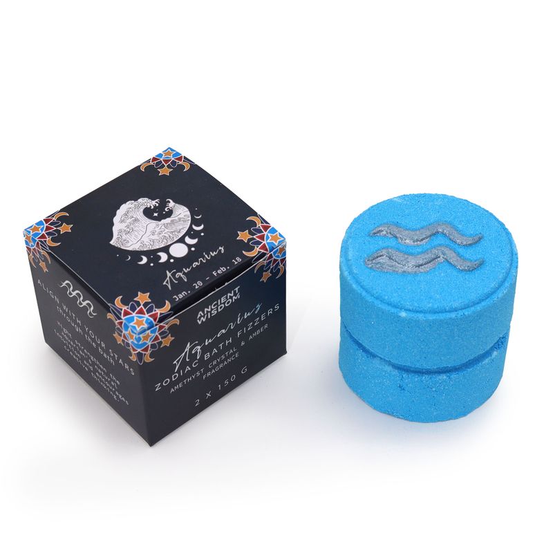 Ensemble de Boules de Bain du Zodiaque avec Horoscope - Verseau