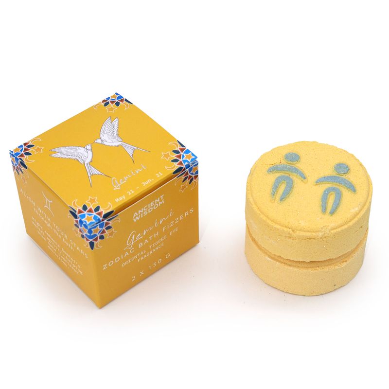 Ensemble de Boules de Bain du Zodiaque avec Horoscope - Gémeaux